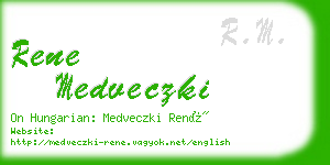 rene medveczki business card
